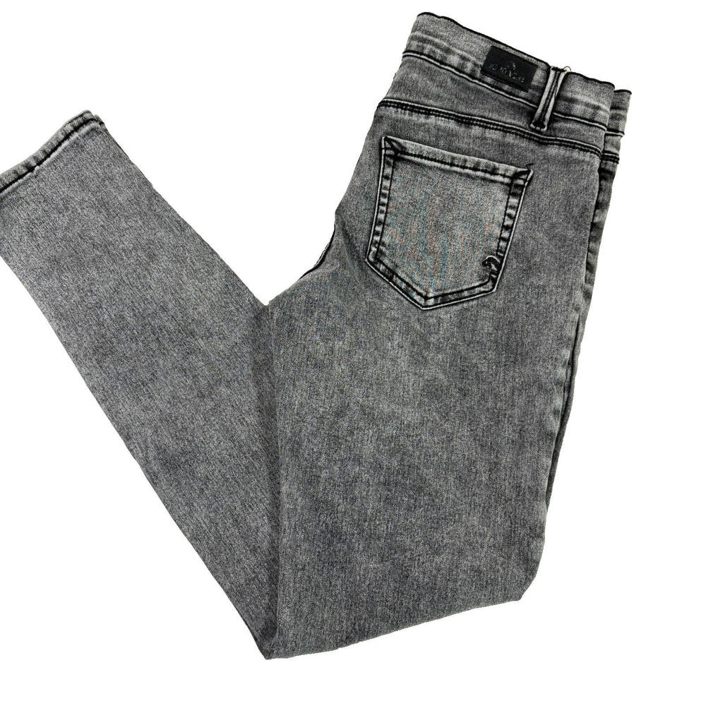 Jordache Womens Plus 18 Super Skinny Jeans Gray Washed Stretch High Rise Denim
